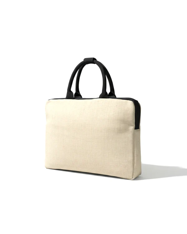 Classic Jute Laptop Bag – Carry Work Essentials in Style & Comfort - Image 2
