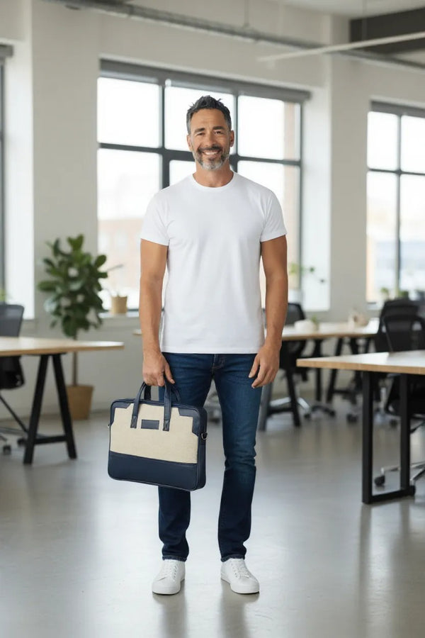 Eco-Friendly Jute Laptop Bag - Sustainable Protection for Your Tech - Image 2