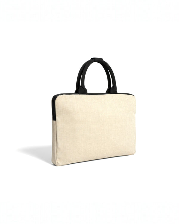 Classic Jute Laptop Bag – Carry Work Essentials in Style & Comfort - Image 3