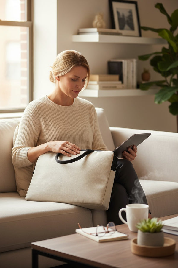 Classic Jute Laptop Bag – Carry Work Essentials in Style & Comfort - Image 4