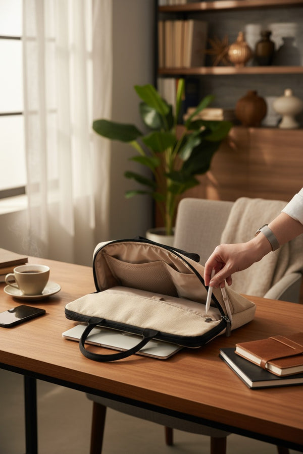 Classic Jute Laptop Bag – Carry Work Essentials in Style & Comfort - Image 6