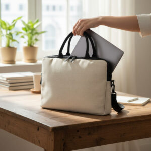 Classic Jute Laptop Bag – Carry Work Essentials in Style & Comfort