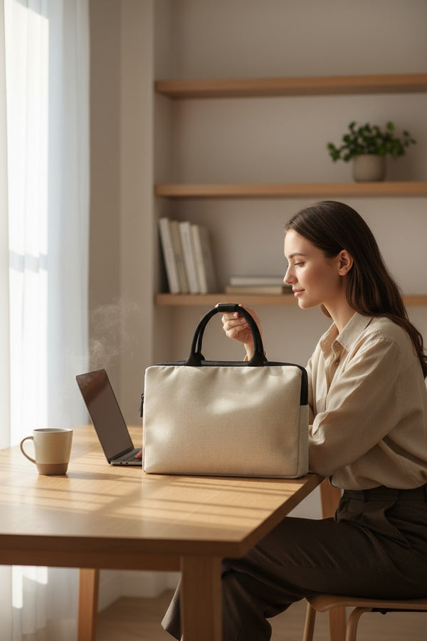 Classic Jute Laptop Bag – Carry Work Essentials in Style & Comfort - Image 10